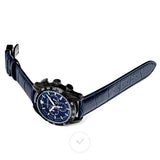 Versace V-Ray Chronograph Quartz Blue Dial Black Leather Strap Watch For Men - VEDB00418 Buy Now By Versace