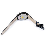 Versace V-Ray Chronograph Quartz Blue Dial Black Leather Strap Watch For Men - VEDB00418 Buy Now By Versace