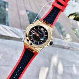 Versace Chain Reaction Quartz Black Dial Red & Black Rubber Strap Watch for Men - VEDY00319 Buy Now By Versace