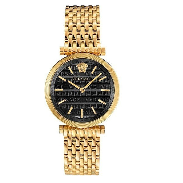 Versace V-Twist Black Dial Gold Mesh Bracelet Watch for Women - VELS00819 Buy Now By Versace