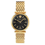Versace V-Twist Black Dial Gold Mesh Bracelet Watch for Women - VELS00819 Buy Now By Versace
