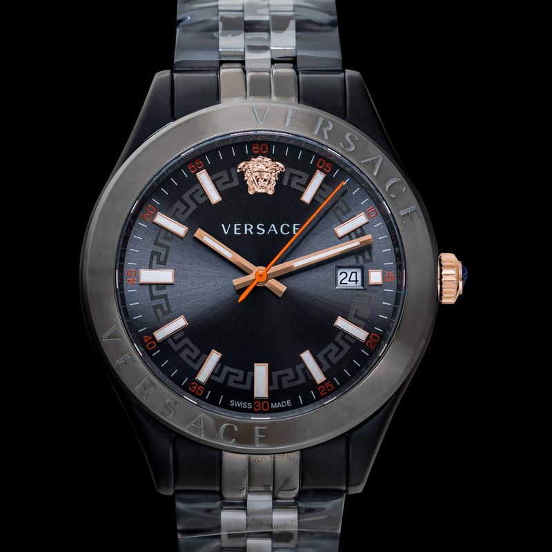Versace Hellenyium Analog Black Dial Black Steel Strap Watch For Men - VEVK00320 Buy Now By Versace