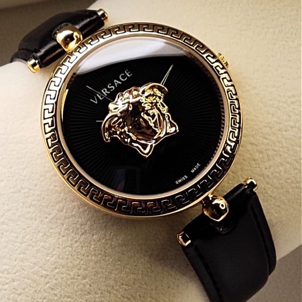 Versace Palazzo Empire Black Dial Black Leather Strap Watch for Women - VCO020017 Buy Now By Versace