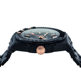 Versace Chain Reaction Quartz Black Dial Black Steel Strap Watch for Men - VEDY00719 Buy Now By Versace