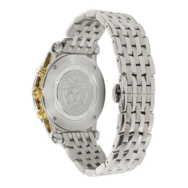 Versace Sport Tech Chronograph Blue Dial Silver Steel Strap Watch for Men - VELT00219 Buy Now By Versace