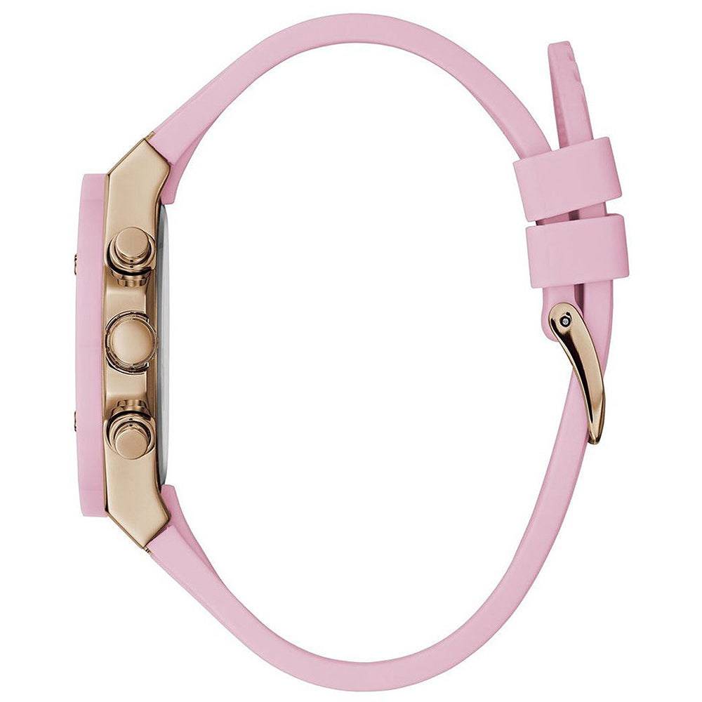 Guess Athena White Dial Pink Rubber Strap Watch For Women - GW0030L4 Buy Now By Guess