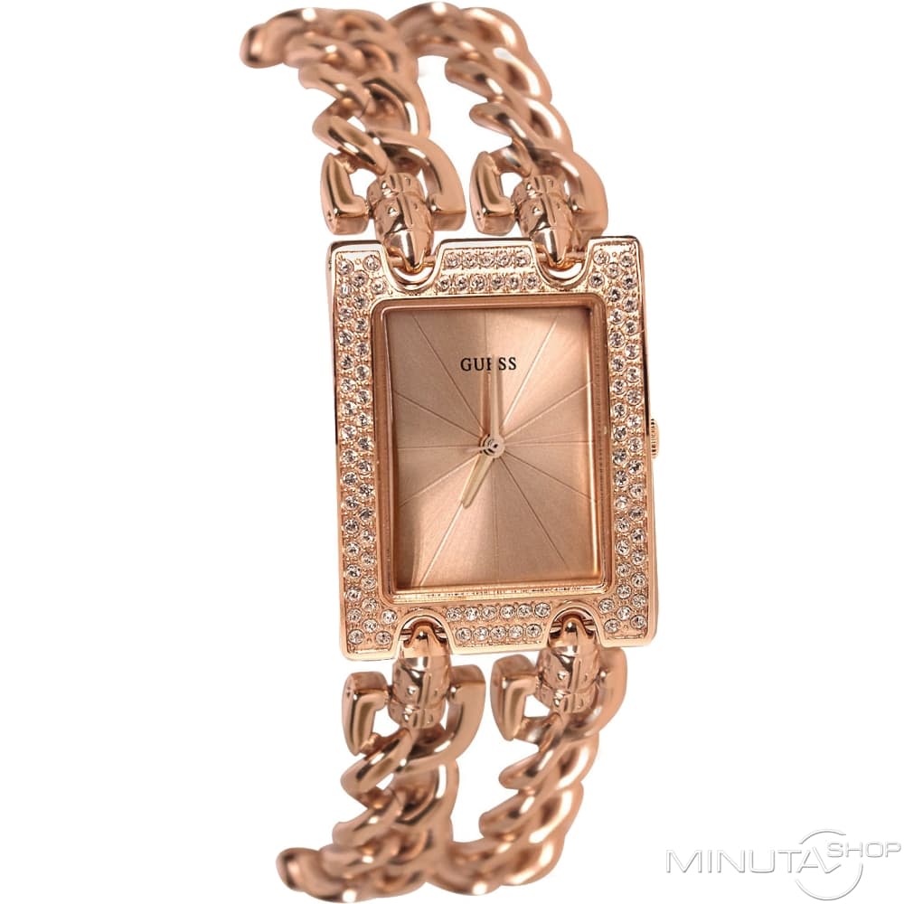 Guess Mod Heavy Metal Diamonds Rose Gold Dial Rose Gold Steel Strap Watch for Women - W0072L3 Buy Now By Guess