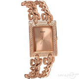 Guess Mod Heavy Metal Diamonds Rose Gold Dial Rose Gold Steel Strap Watch for Women - W0072L3 Buy Now By Guess