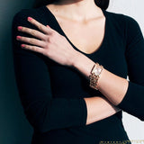 Guess Mod Heavy Metal Diamonds Rose Gold Dial Rose Gold Steel Strap Watch for Women - W0072L3 Buy Now By Guess