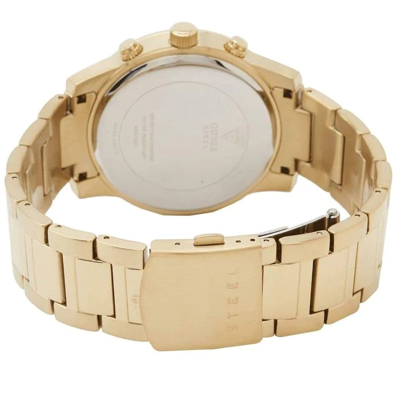 Guess Analog Chronograph Gold Dial Gold Steel Strap Watch for Men - W0075G5 Buy Now By Guess