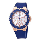 Guess Overdrive White Dial Blue Rubber Strap Watch for Women - W0149L5 Buy Now By Guess