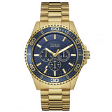 Guess Chaser Multifunction Blue Dial Gold Steel Strap Watch for Men - W0172G5 Buy Now By Guess