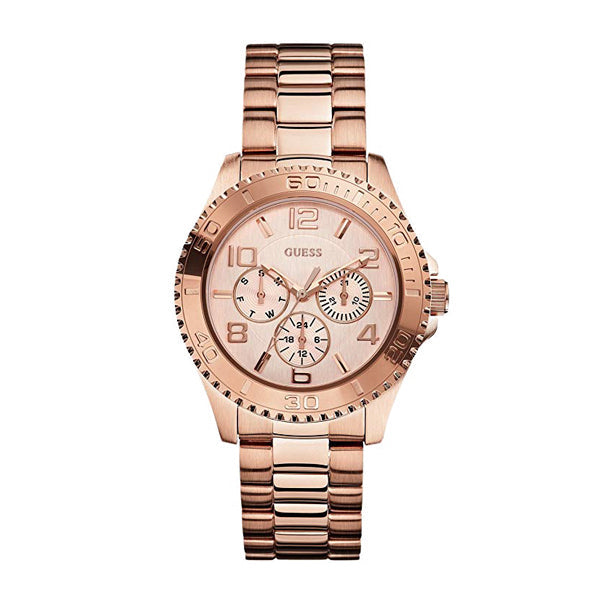 Guess BFF Multifunction Rose Gold Dial Rose Gold Steel Strap Watch for Women - W0231L4 Buy Now By Guess