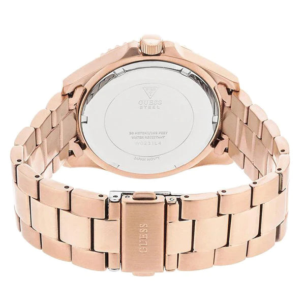 Guess BFF Multifunction Rose Gold Dial Rose Gold Steel Strap Watch for Women - W0231L4 Buy Now By Guess