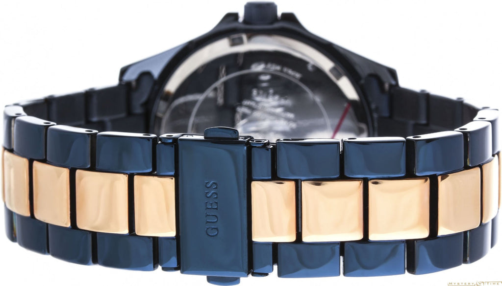 Guess BFF Multifunction Blue Dial Two Tone Steel Strap Watch for Women - W0231L6 Buy Now By Guess