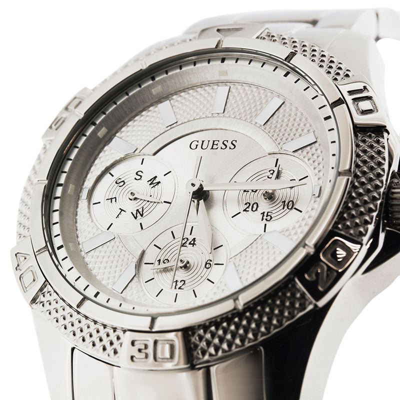 Guess Mini Phantom Silver Dial Silver Steel Strap Watch for Women - W0235L1 Buy Now By Guess