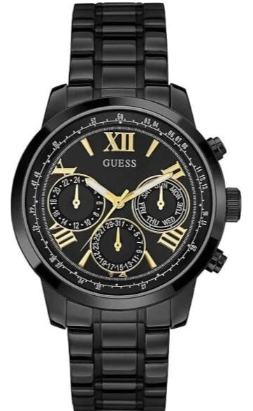 Guess Classic Multi-Function Black Dial Black Steel Strap Watch For Women - W0330L15 Buy Now By Guess