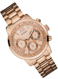 Guess Sunrise Quartz Rose Gold Dial Rose Gold Steel Strap Watch For Women - W0330L2 Buy Now By Guess