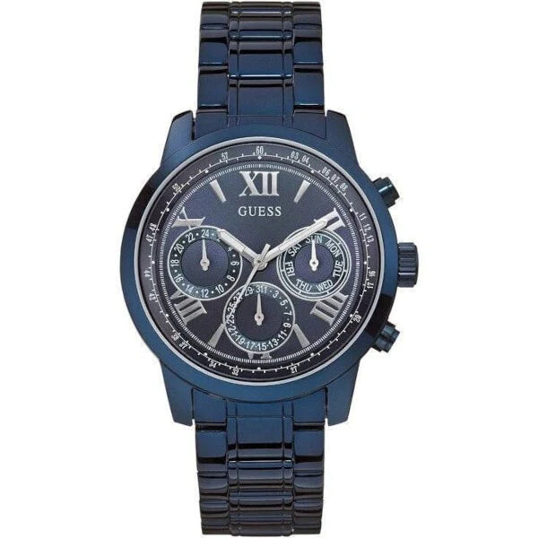 Guess Chronograph Multifunction Blue Dial Blue Steel Strap Watch For Women - W0330L6 Buy Now By Guess
