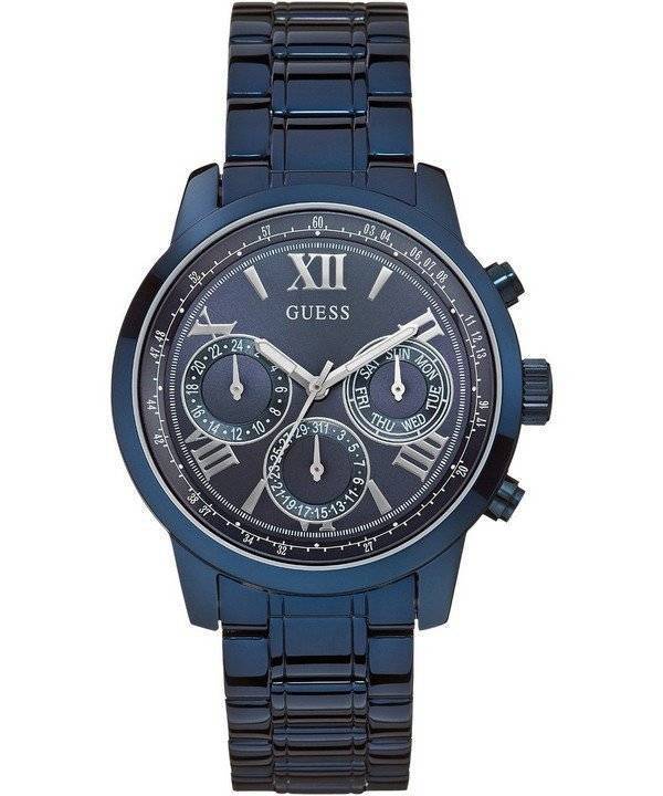 Guess Chronograph Multifunction Blue Dial Blue Steel Strap Watch For Women - W0330L6 Buy Now By Guess
