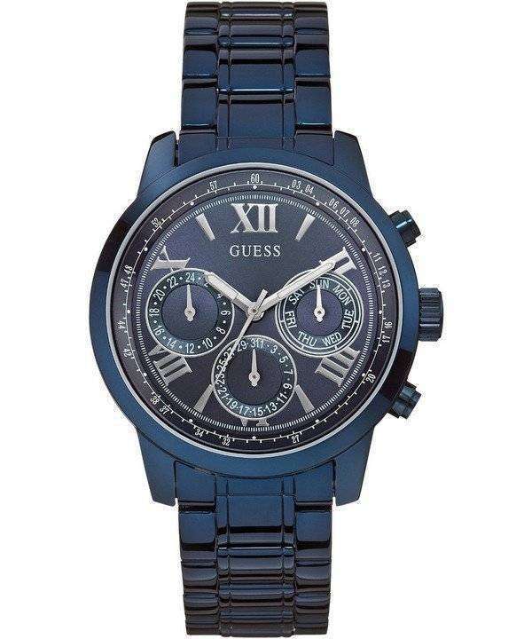 Guess Chronograph Multifunction Blue Dial Blue Steel Strap Watch For Women - W0330L6 Buy Now By Guess