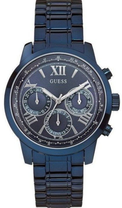 Guess Chronograph Multifunction Blue Dial Blue Steel Strap Watch For Women - W0330L6 Buy Now By Guess