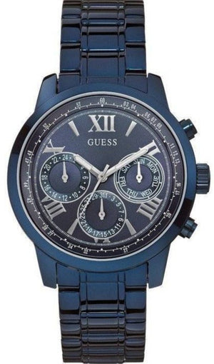 Guess Chronograph Multifunction Blue Dial Blue Steel Strap Watch For Women - W0330L6 Buy Now By Guess