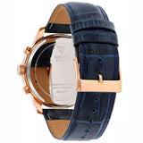 Guess Horizon Chronograph Blue Dial Blue Leather Strap Watch For Men - W0380G5 Buy Now By Guess