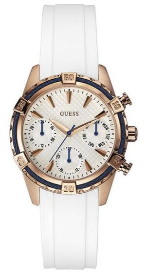 Guess Catalina White Dial White Silicon Strap Watch For Women - W0562L1 Buy Now By Guess