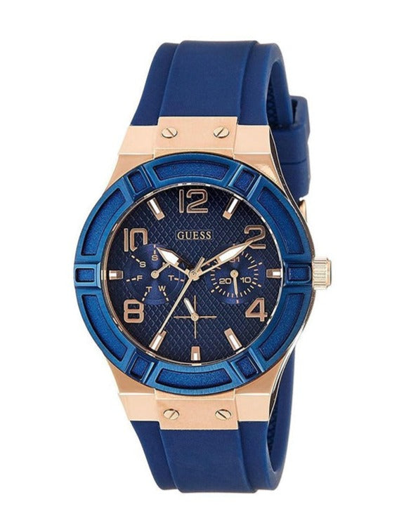 Guess Jet Setter Analog Quartz Blue Dial Blue Rubber Strap Watch For Women - W0571L1 Buy Now By Guess