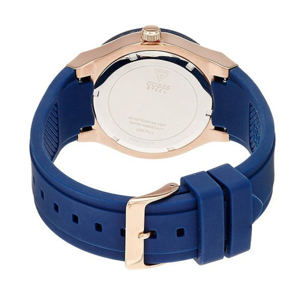 Guess Jet Setter Analog Quartz Blue Dial Blue Rubber Strap Watch For Women - W0571L1 Buy Now By Guess