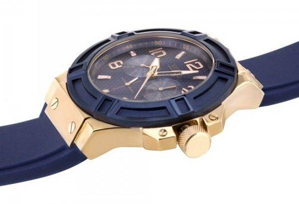 Guess Jet Setter Analog Quartz Blue Dial Blue Rubber Strap Watch For Women - W0571L1 Buy Now By Guess