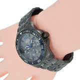 Guess Odyssey Quartz Blue Dial Gunmetal Steel Strap Watch For Men - W1107G5 Buy Now By Guess