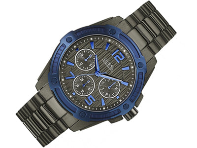 Guess Flagship Multifunction Chronograph Grey Dial Grey Steel Strap Watch for Men - W0601G1 Buy Now By Guess