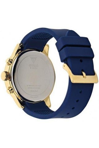 Guess Sunrise Blue Dial with Diamonds Blue Rubber Strap Watch For Women - W0616L2 Buy Now By Guess