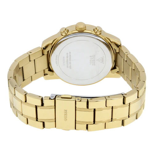 Guess Mini Sunrise Diamonds Silver Dial Gold Steel Strap Watch for Women - W0623L3 Buy Now By Guess
