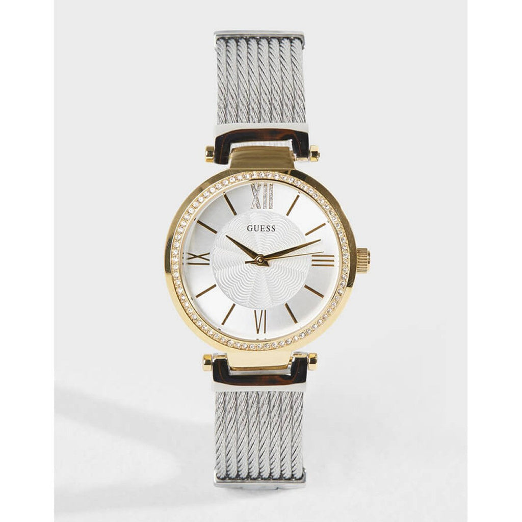 Guess Soho Diamonds Silver Dial Silver Mesh Bracelet Watch for Women - W0638L7 Buy Now By Guess