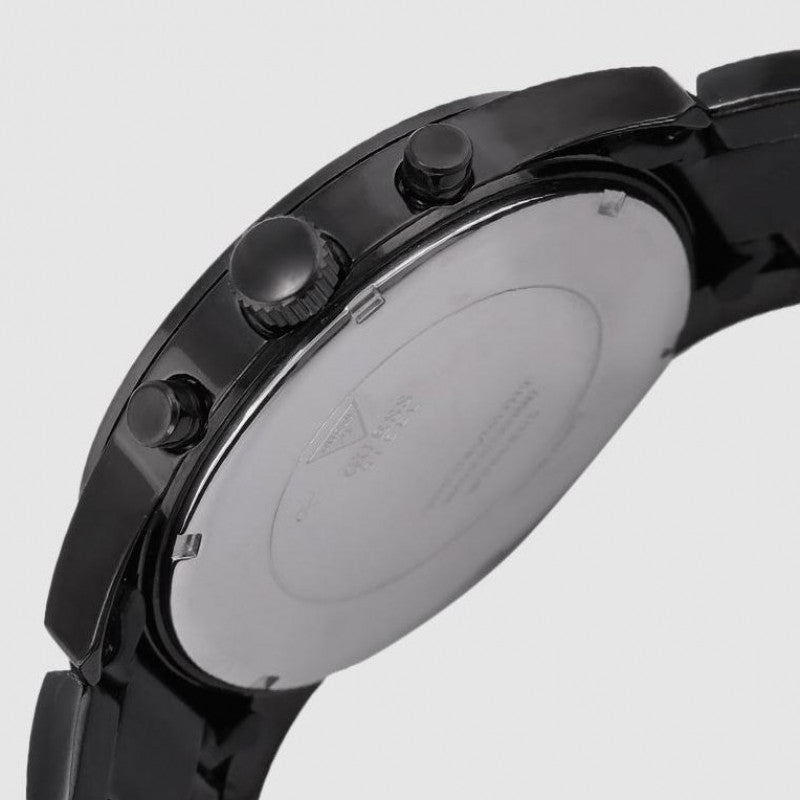 Guess Atlas Chronograph Black Dial Black Steel Strap Watch For Men - W0668G5 Buy Now By Guess