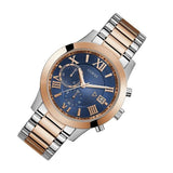 Guess Atlas Chronograph Blue Dial Two Tone Steel Strap Watch for Men - W0668G6 Buy Now By Guess