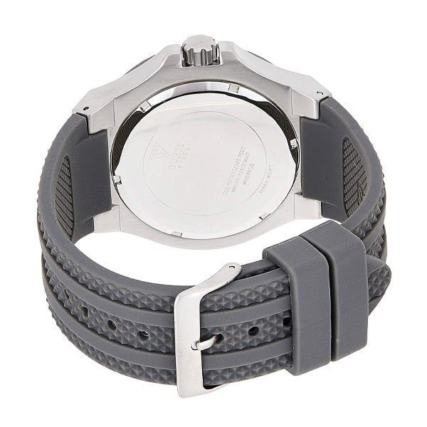 Guess Force Grey Dial Grey Rubber Strap Watch For Men - W0674G8 Buy Now By Guess
