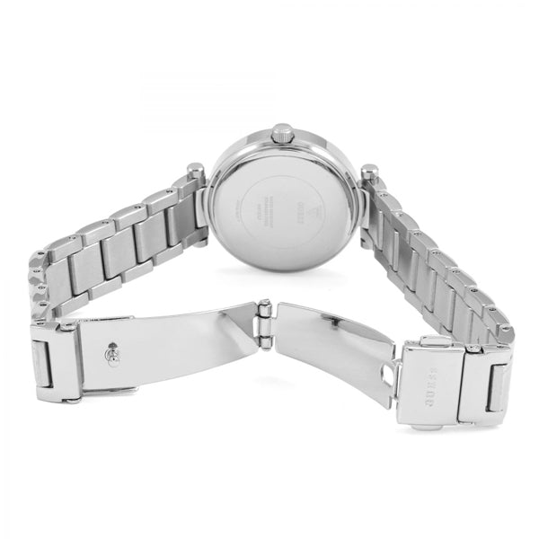 Guess Park Ave White Dial Silver Steel Strap Watch for Women - W0767L1 Buy Now By Guess