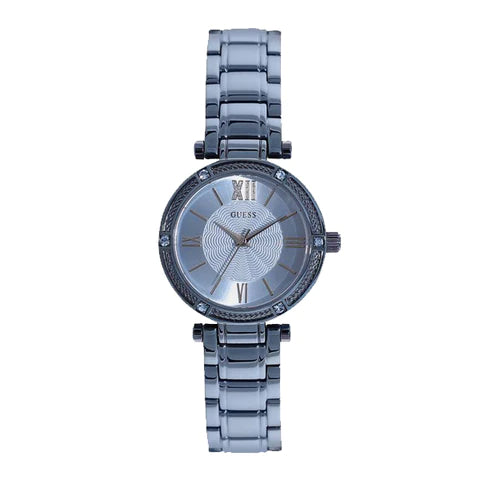 Guess Park Ave Analog Quartz Blue Dial Blue Steel Strap Watch For Women - W0767L4 Buy Now By Guess