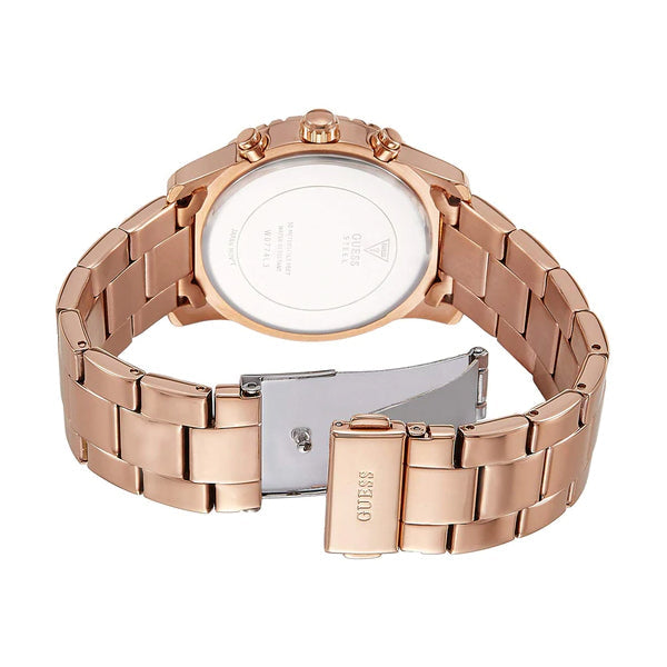 Guess G-Twist Rose Gold Dial Rose Gold Steel Strap Watch for Women - W1082L3 Buy Now By Guess