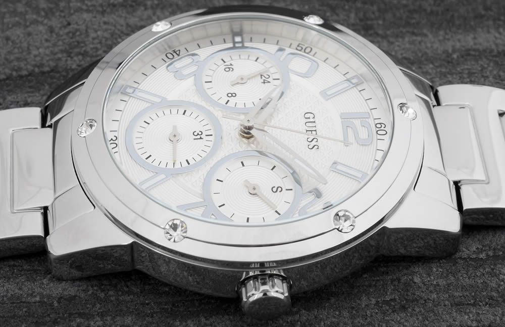 Guess Confetti Silver Dial Silver Steel Strap Watch for Women - W0778L1 Buy Now By Guess