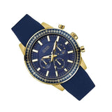 Guess Fuel Chronograph Blue Dial Blue Rubber Strap Watch for Men - W0802G2 Buy Now By Guess