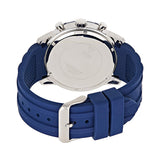 Guess Caliber Chronograph White Dial Blue Rubber Strap Watch for Men - W0864G6 Buy Now By Guess