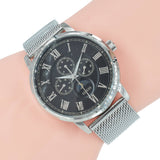 Guess Delancey Black Dial Silver Mesh Bracelet Watch for Men - W0871G1 Buy Now By Guess