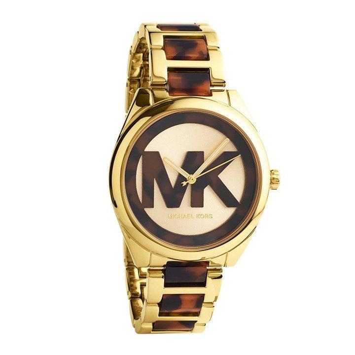 Michael Kors Janelle Three-Hand Gold Dial Two Tone Steel Strap Watch For Women - MK7136 Buy Now By Michael Kors