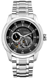 Bulova BVA Dual Aperture Black Dial Silver Steel Strap Watch for Men - 96A119 Buy Now By Bulova
