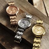 Guess Montauk Gold Dial Gold Steel Strap Watch for Women - W0933L2 Buy Now By Guess